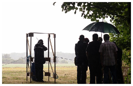 Flightline sporting image of a man shooting a shotgun Flightline sporting image of a man shooting a shotgun