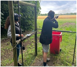 Flightline Sporting man shooting a gun